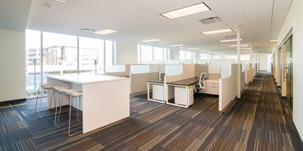 office space with cubicles